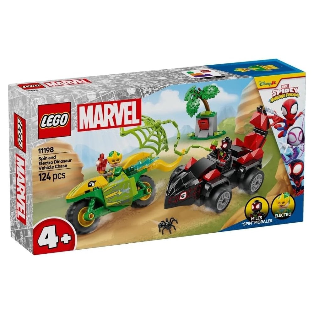 Spin and Electro Dinosaur Vehicle Chase
