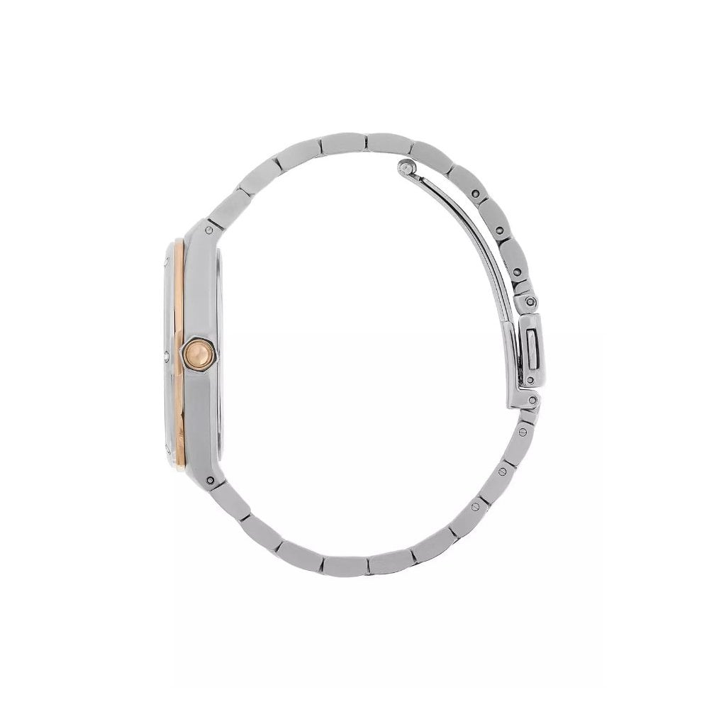 Sports Luxe - 33mm Hexa White, Carnation Gold & Silver Bracelet Watch