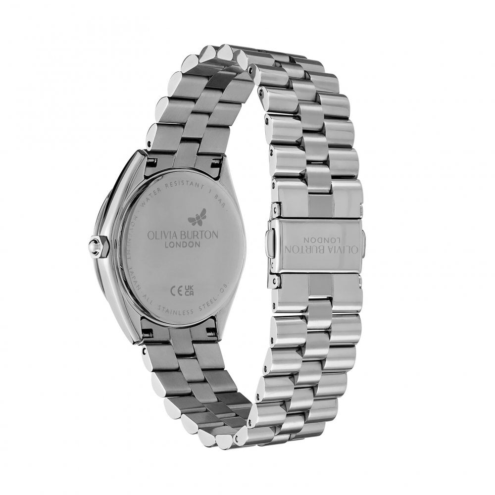 Sports Luxe - 34mm Bejewelled Mellow Rose & Silver Bracelet Watch