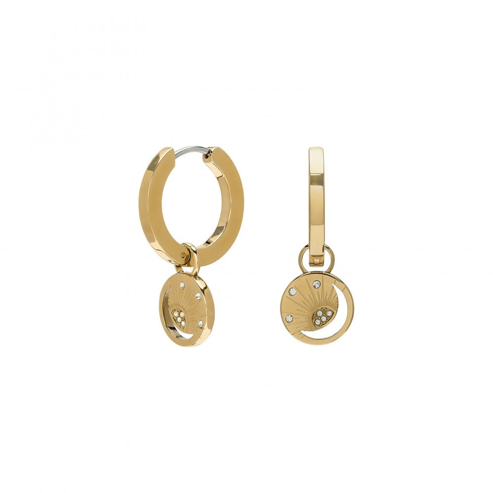 Celestial - Celestial Sun Gold Plated Hoop Earrings