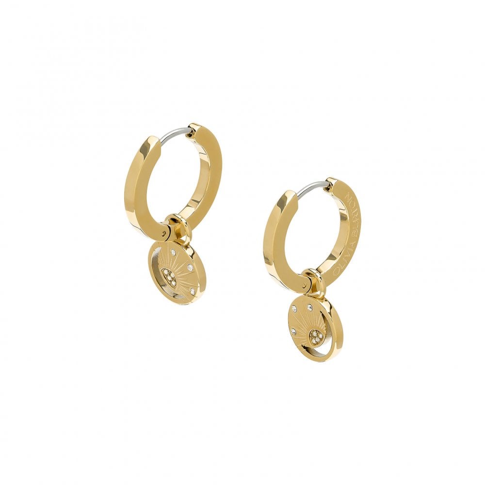 Celestial - Celestial Sun Gold Plated Hoop Earrings