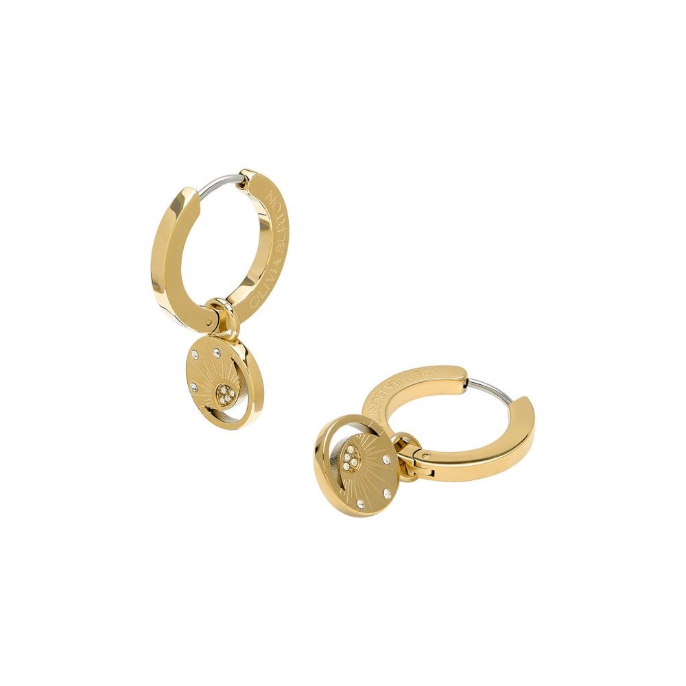 Celestial - Celestial Sun Gold Plated Hoop Earrings