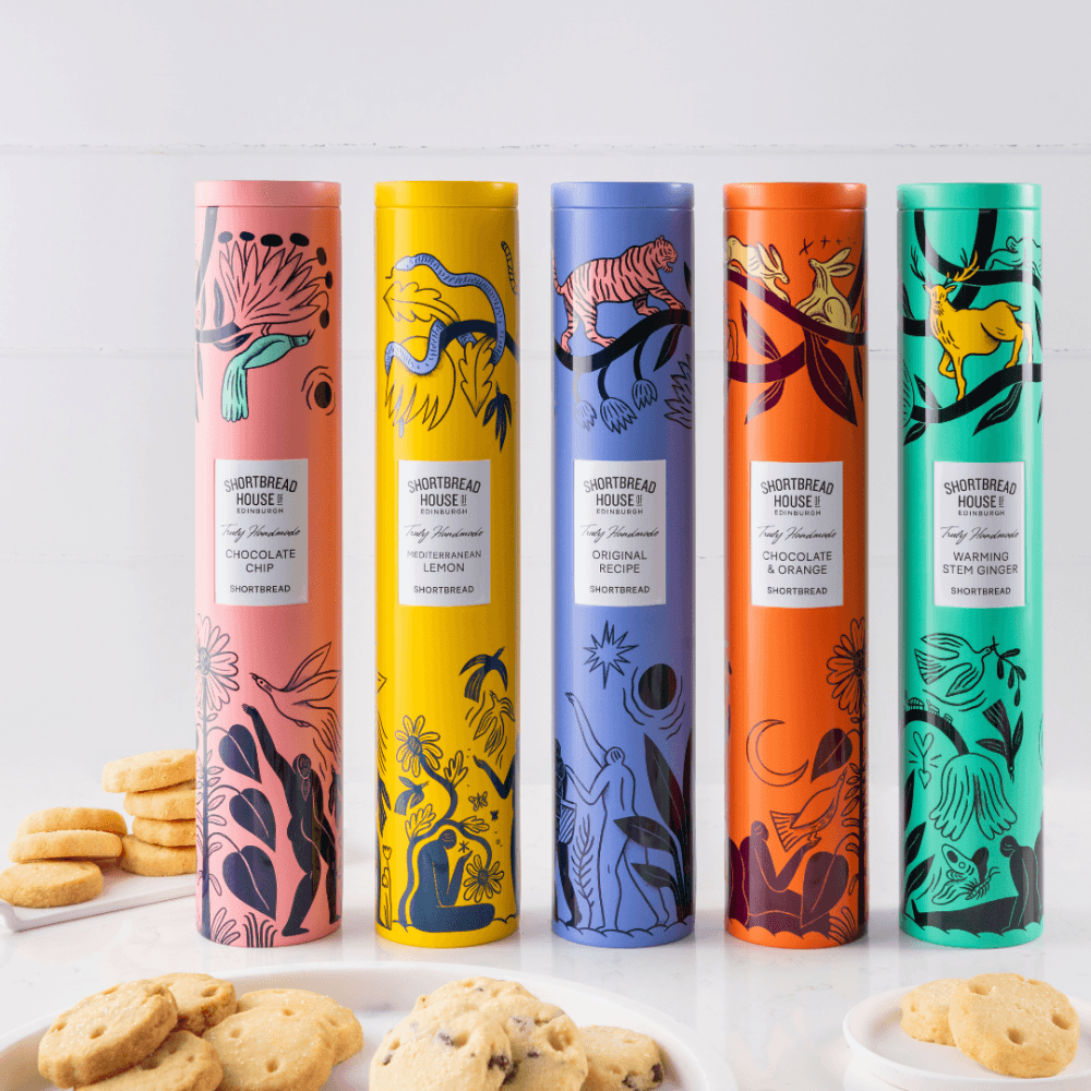 Eden Range Tin of Truly Handmade Shortbread Biscuits with Chocolate & Orange - 250g