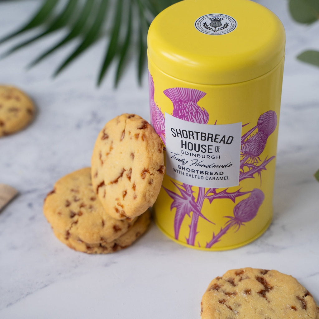 140g Tin of Truly Handmade Shortbread Biscuits with Salted Caramel