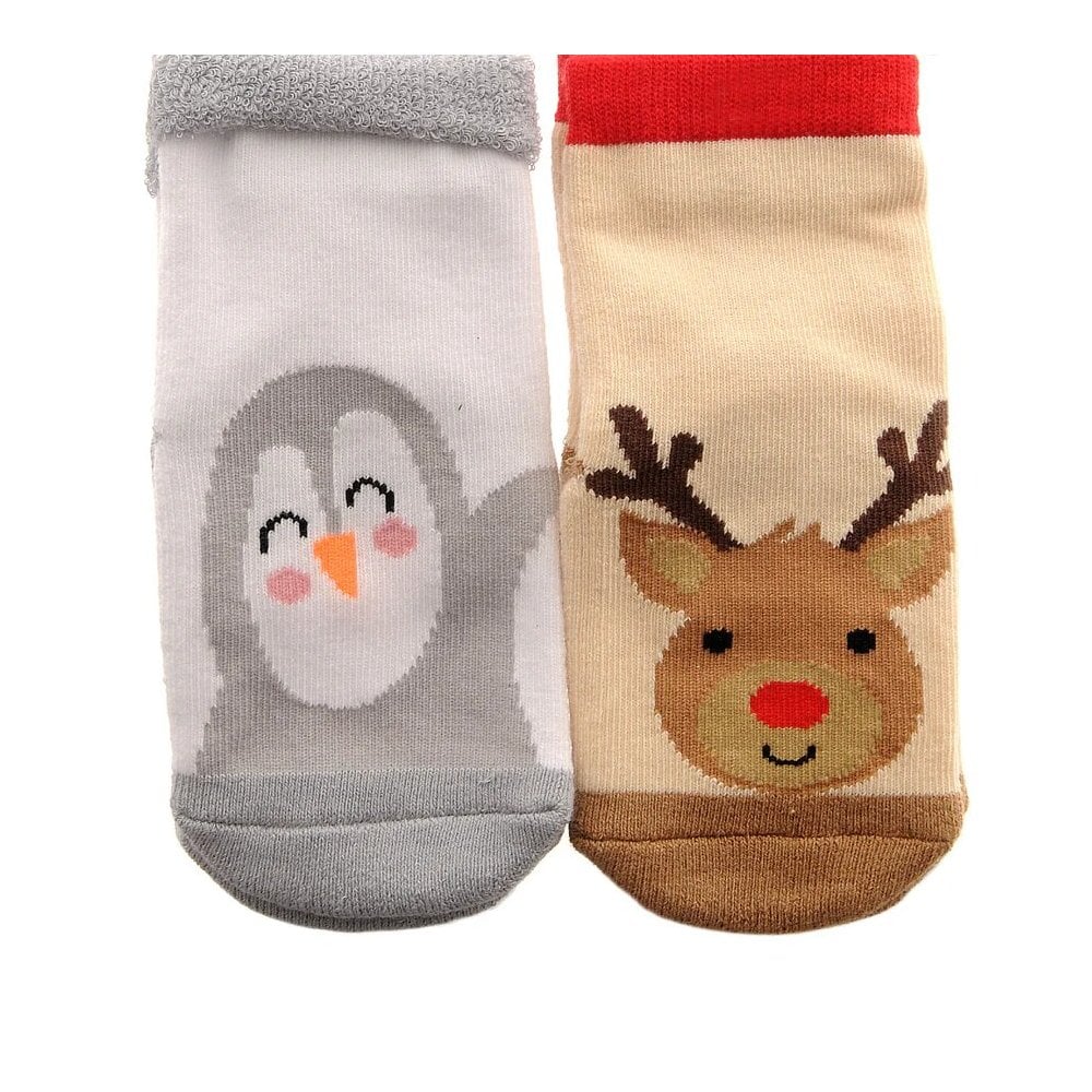 reindeer and penguin socks size 18-24m