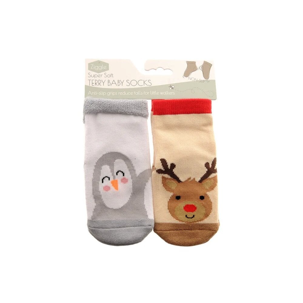 reindeer and penguin socks size 18-24m