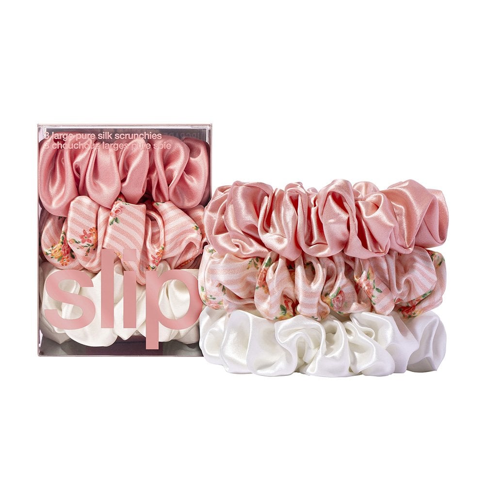 Pure Silk Large Scrunchies - Set of 3