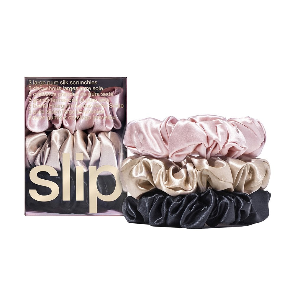 Pure Silk Large Scrunchies - Set of 3