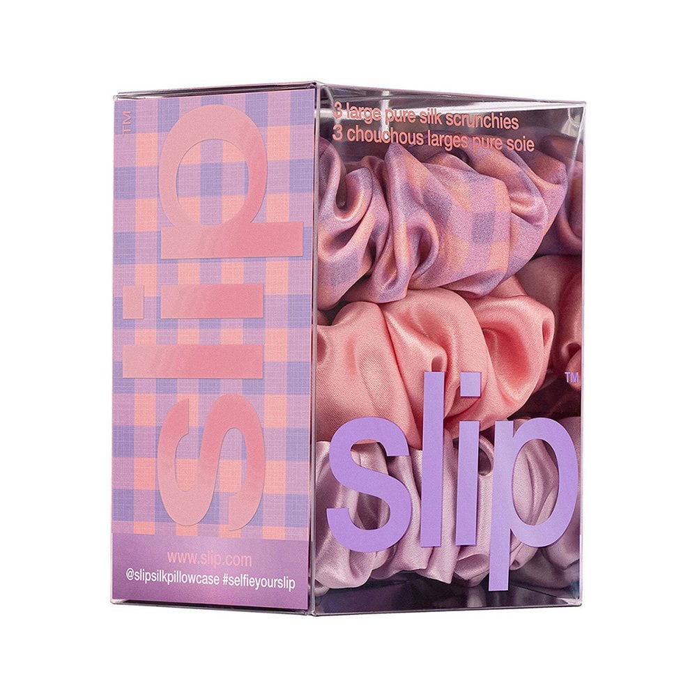 Pure Silk Large Scrunchies - Set of 3