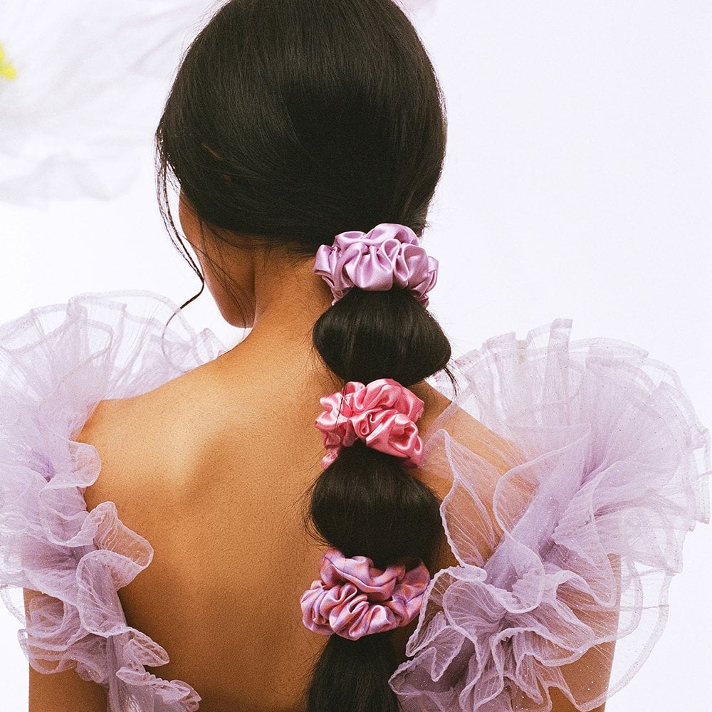 Pure Silk Large Scrunchies - Set of 3