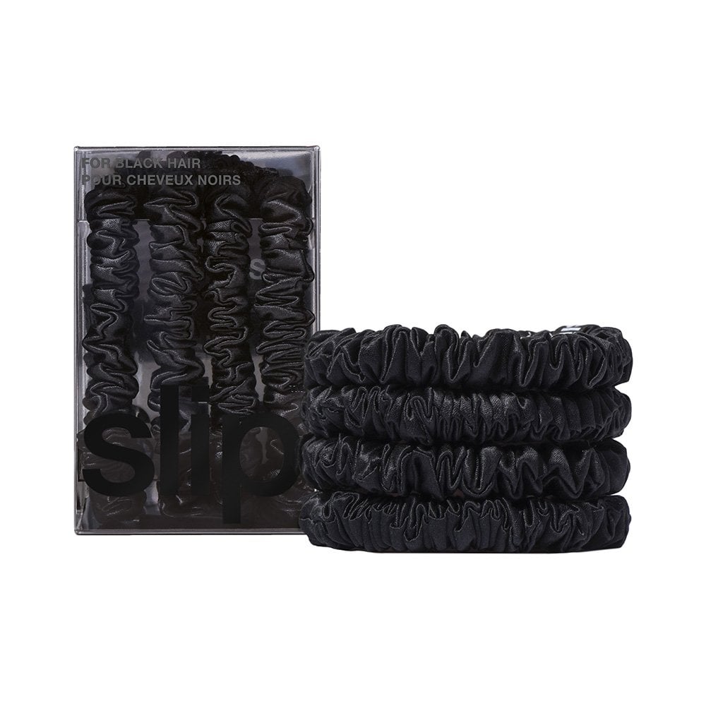 Pure Silk Skinny Scrunchies - Set of 4