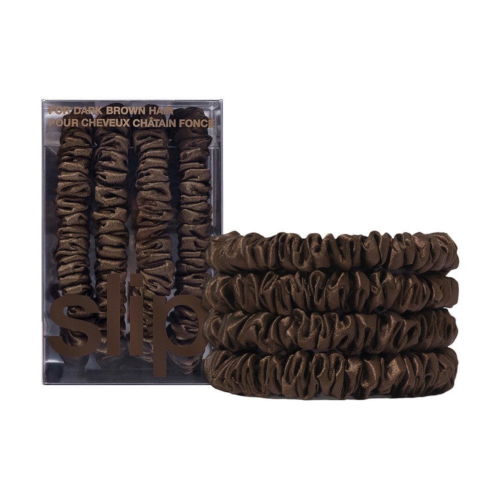 Pure Silk Skinny Scrunchies - Set of 4