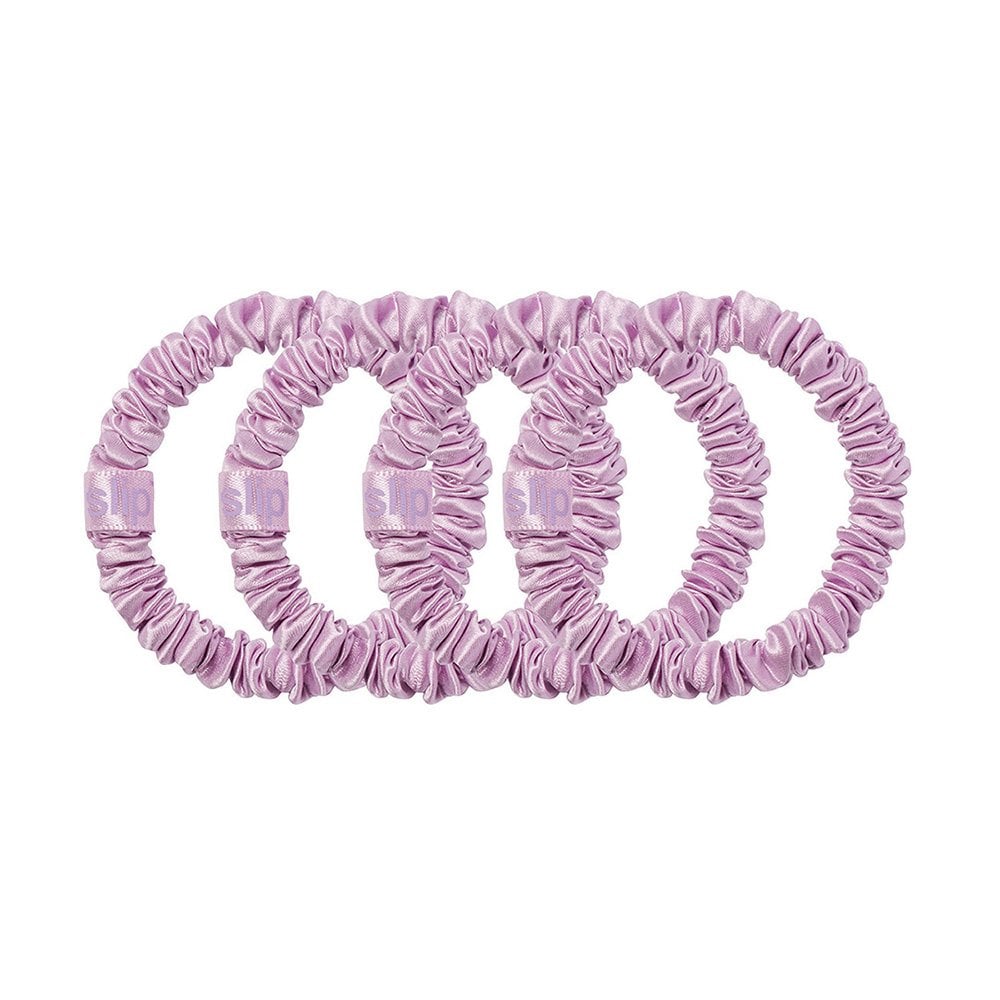 Pure Silk Skinny Scrunchies - Set of 4