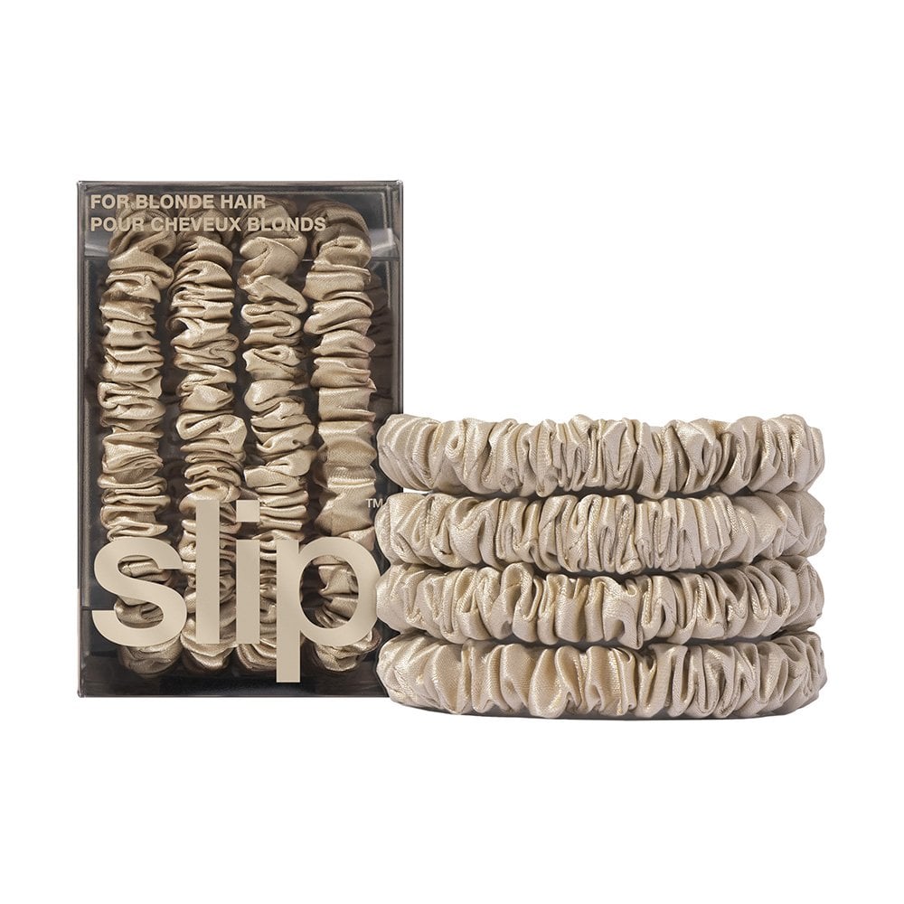 Pure Silk Skinny Scrunchies - Set of 4