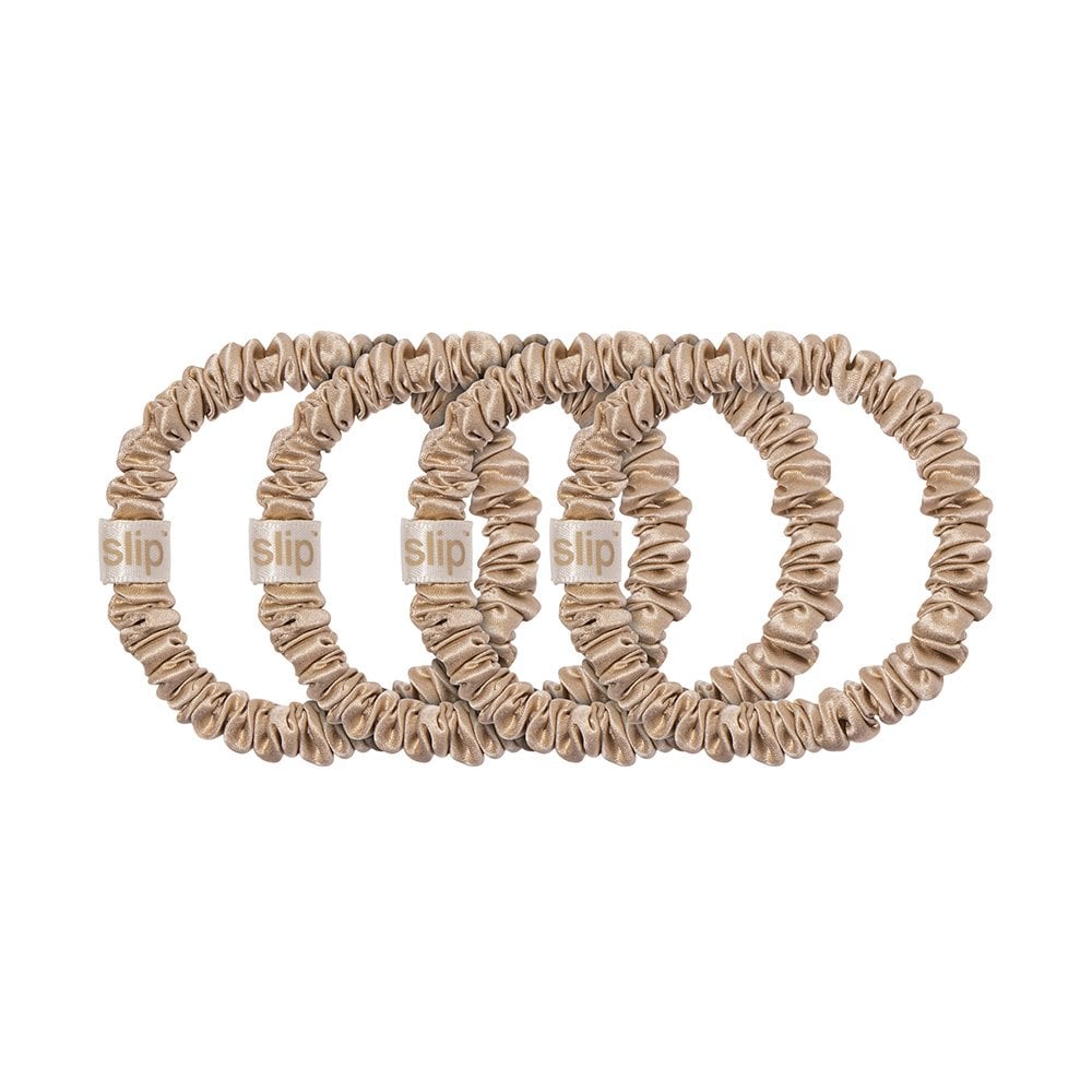 Pure Silk Skinny Scrunchies - Set of 4