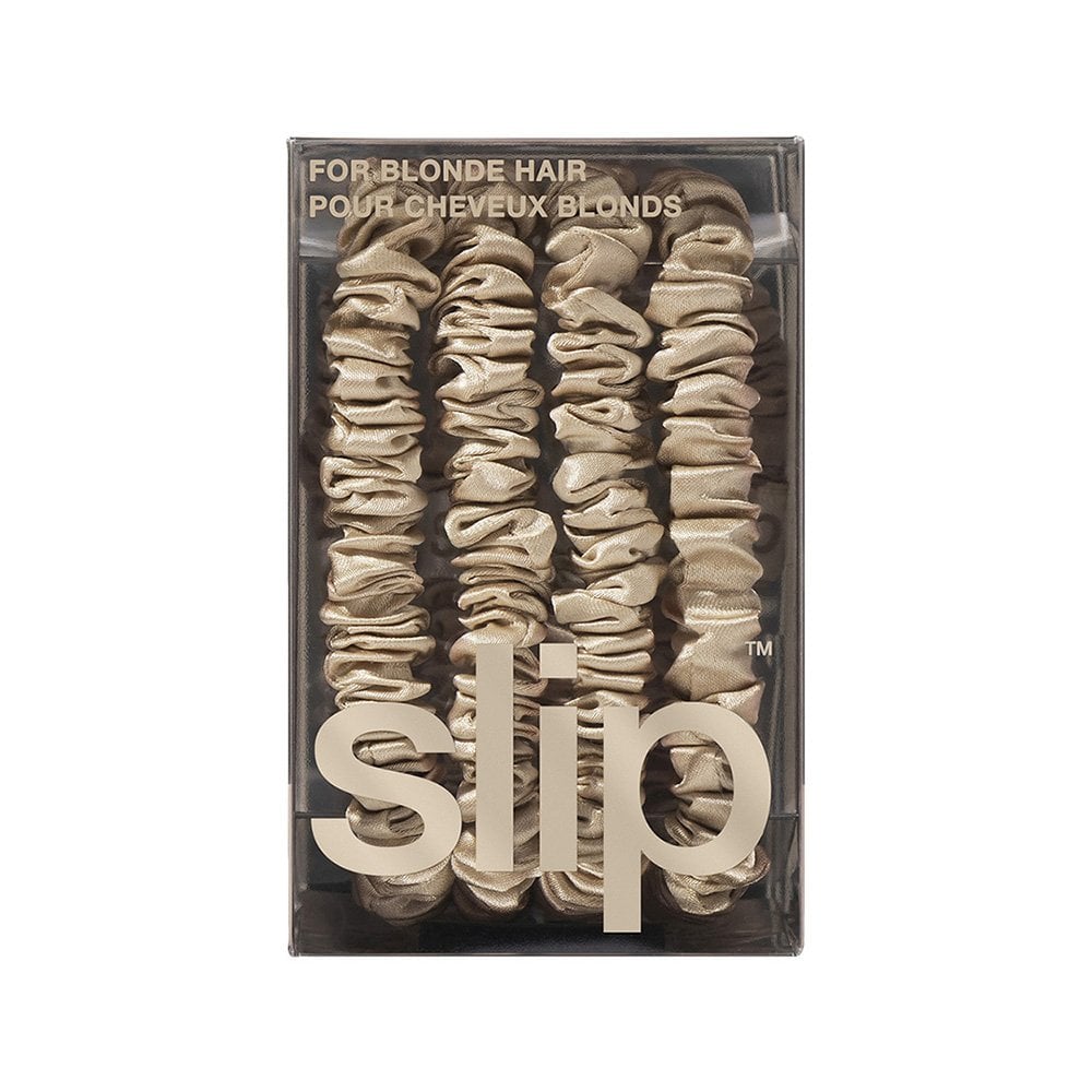 Pure Silk Skinny Scrunchies - Set of 4