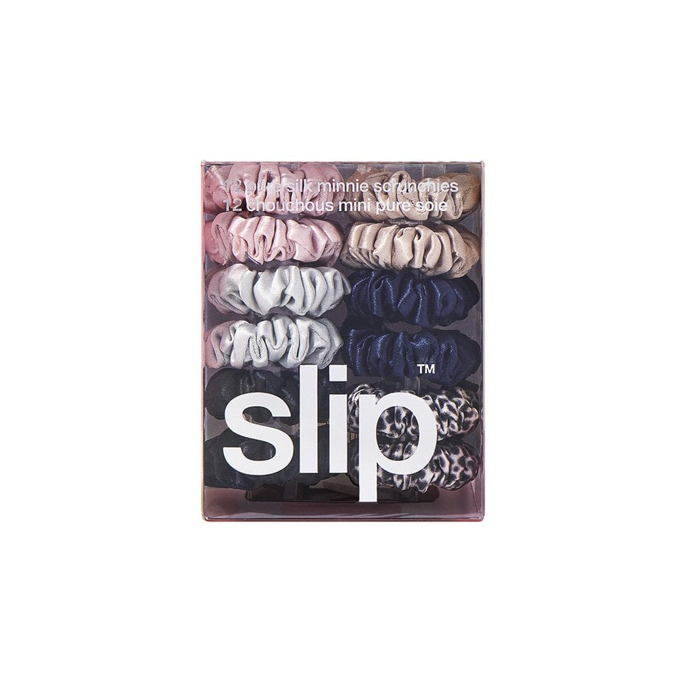 Pure Silk Minnie Scrunchies - Set of 12