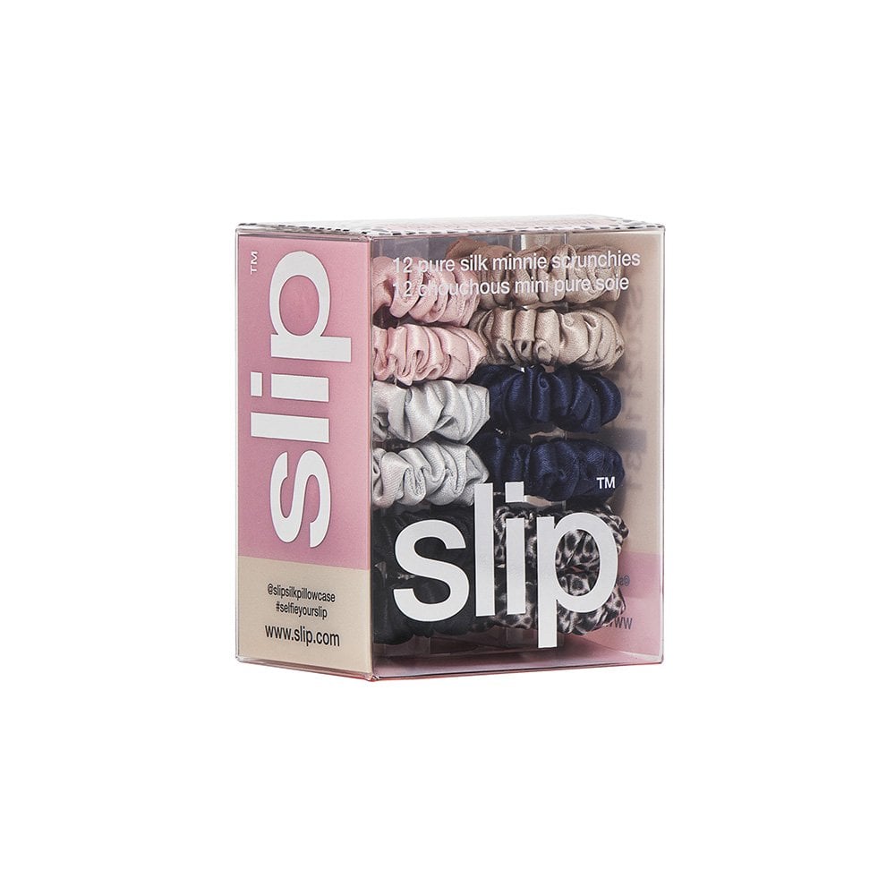 Pure Silk Minnie Scrunchies - Set of 12