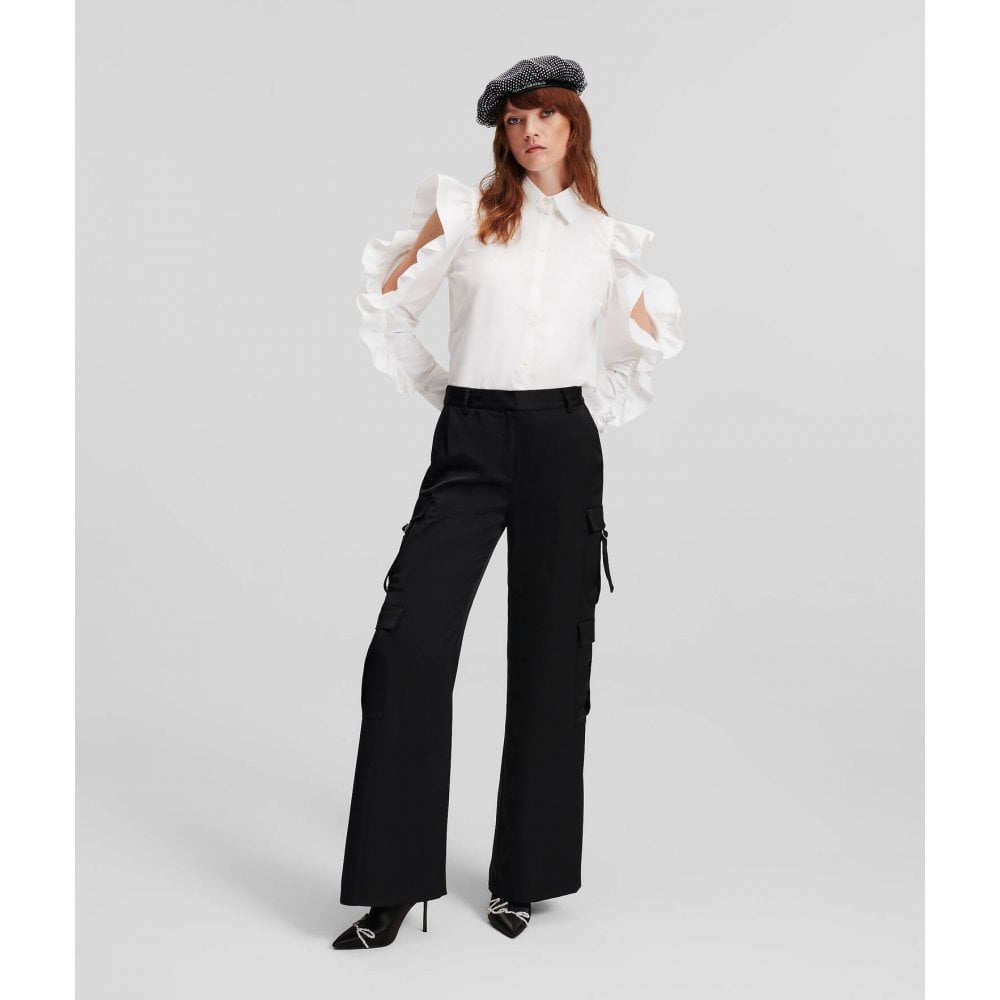 Satin cargo pant