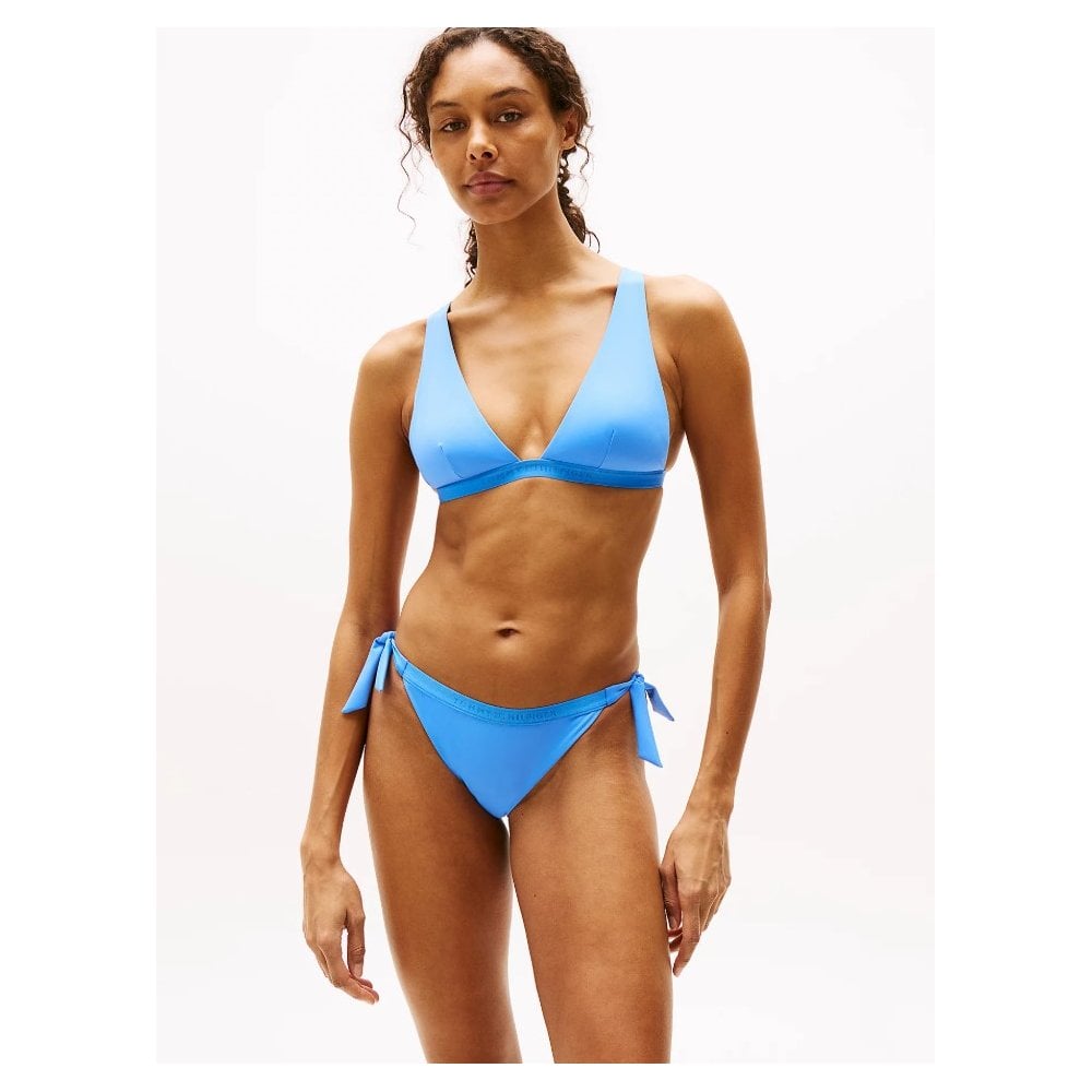 Tonal Logo Plunge Bikini Top