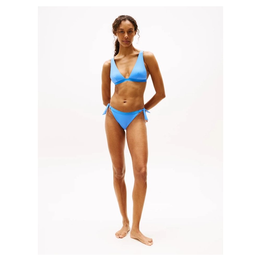 Tonal Logo Plunge Bikini Top