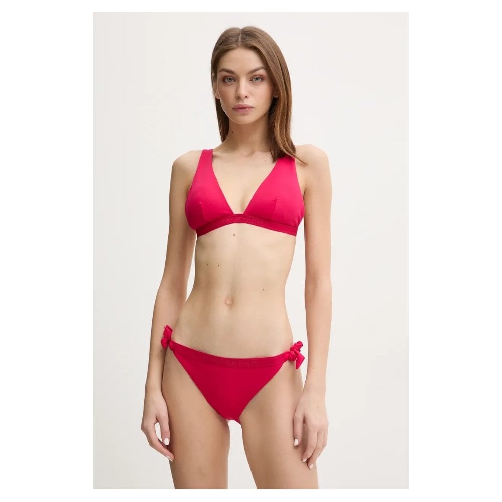 Tommy Hilfiger Tonal Logo Plunge Bikini Top - 88081