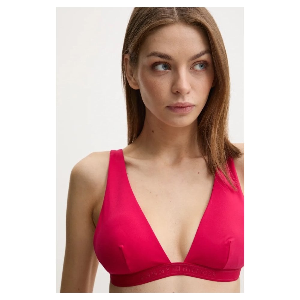 Tommy Hilfiger Tonal Logo Plunge Bikini Top - 88081