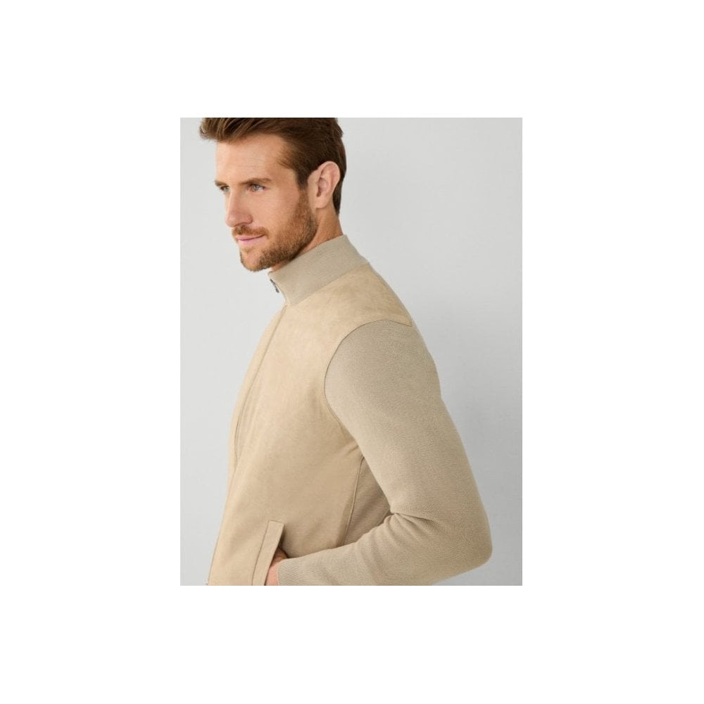 Faux Suede Hybrid Cardigan