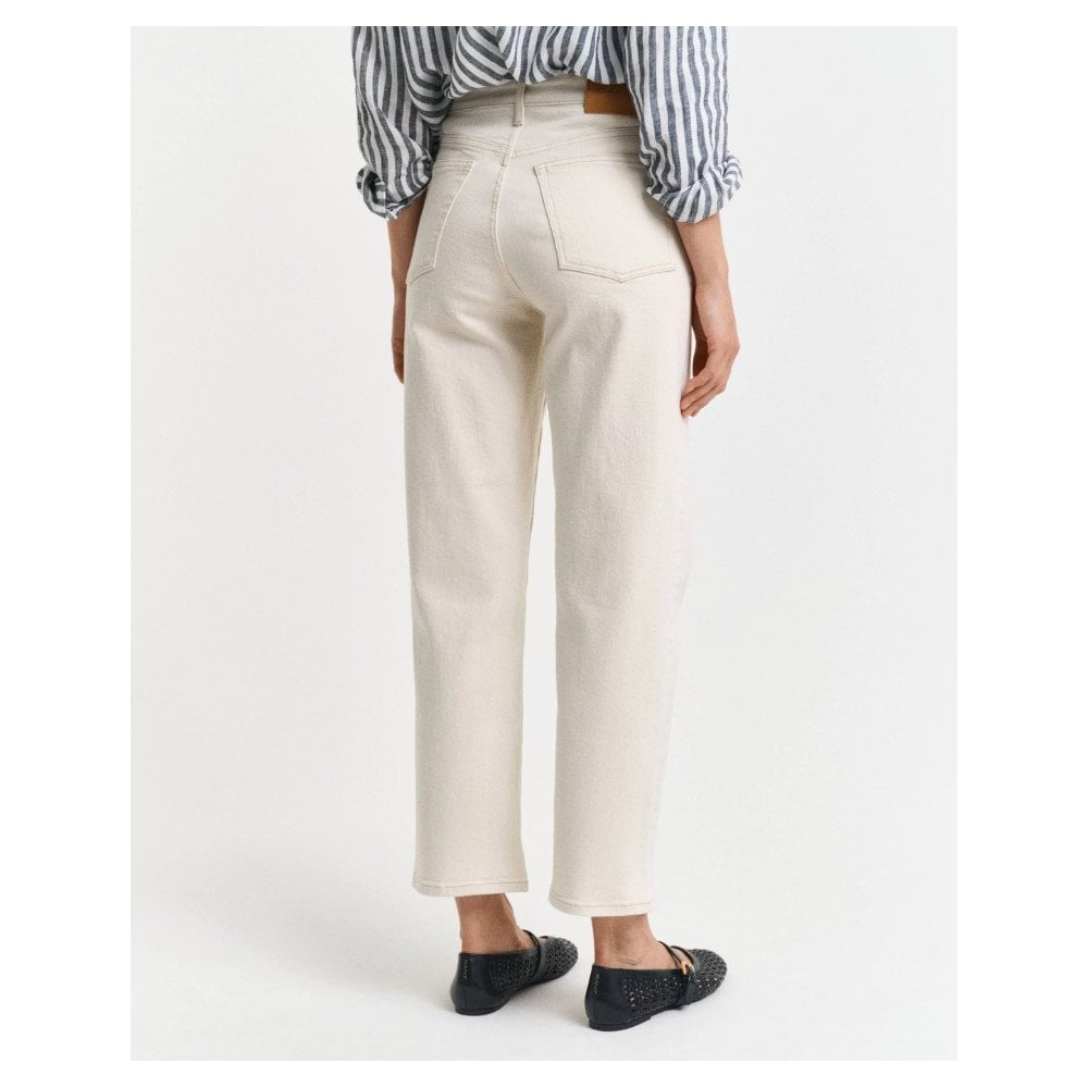 Straight Leg Ecru Jeans