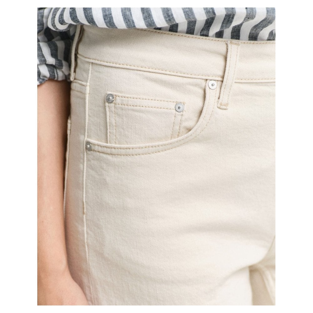 Straight Leg Ecru Jeans