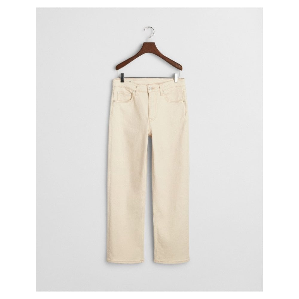 Straight Leg Ecru Jeans