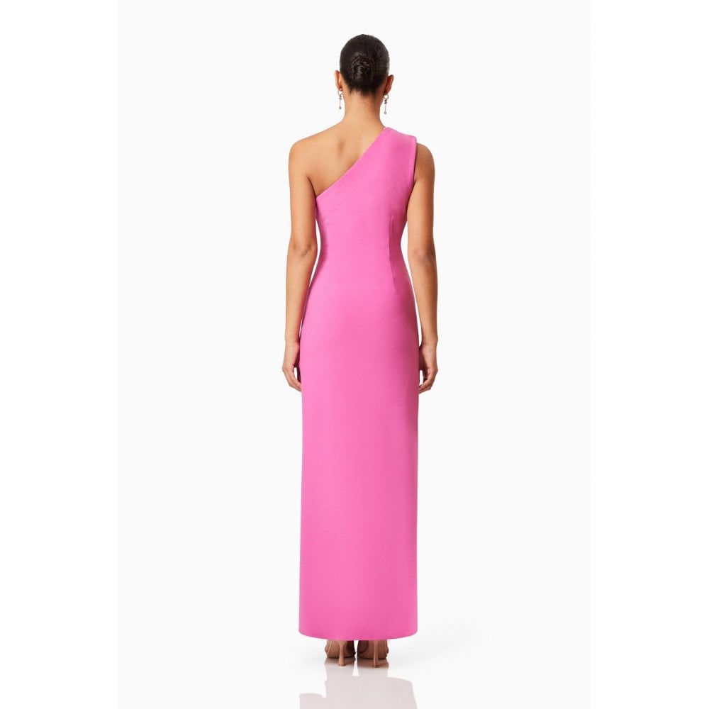 Janelle One Shoulder Gown In Pink