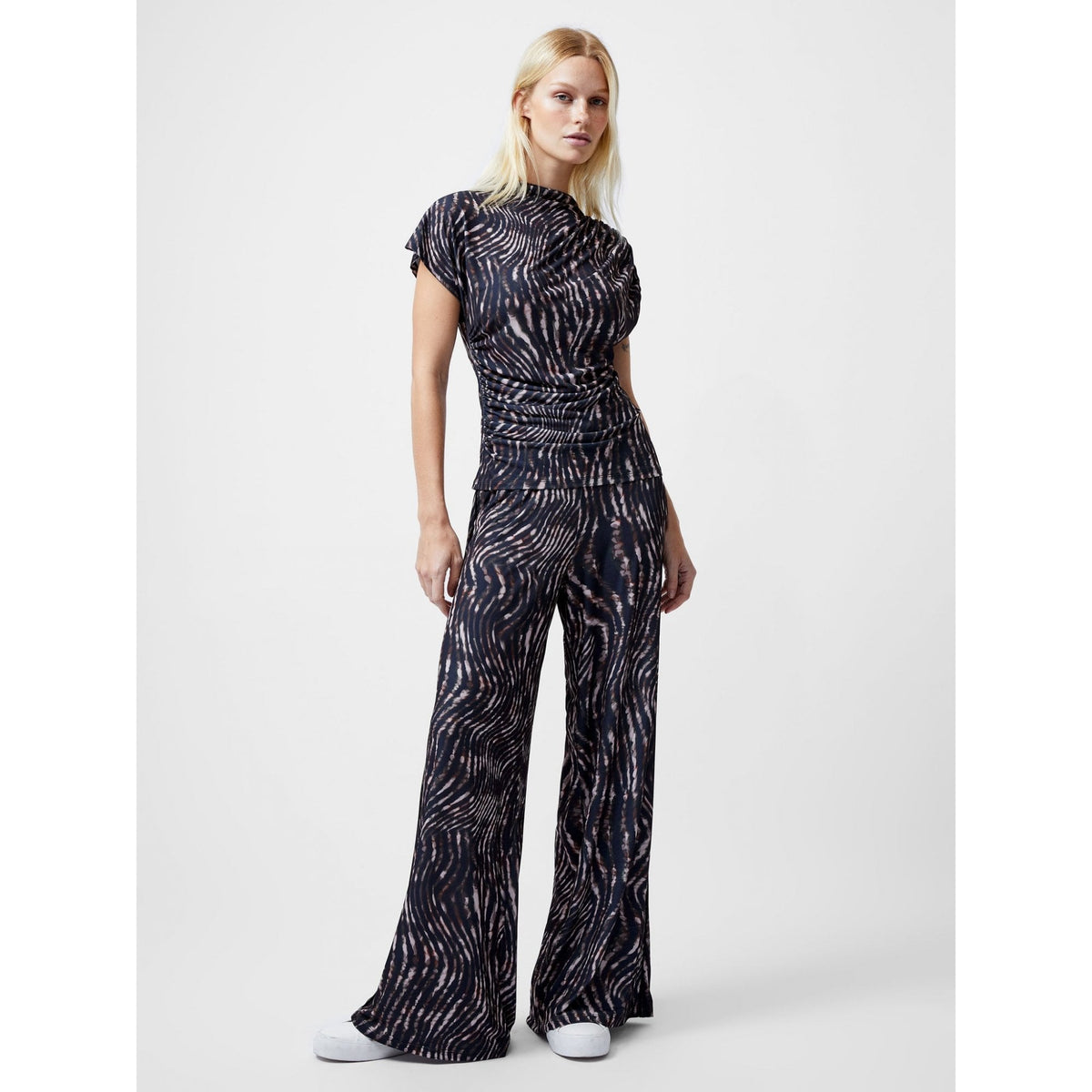 Zina Portia Cap Sleeve Printed Top