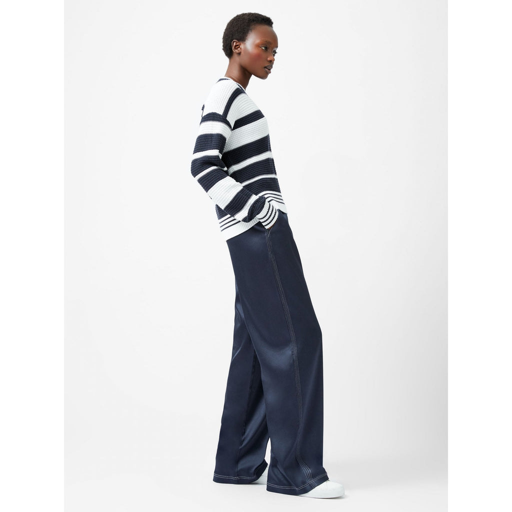 Lily Mozart Striped Varsity V-Neck Jumper