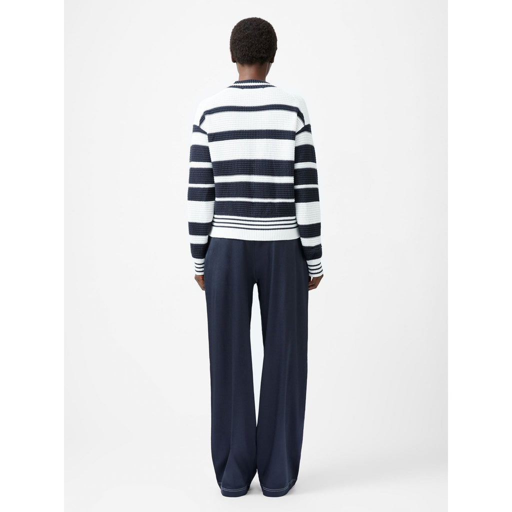 Lily Mozart Striped Varsity V-Neck Jumper