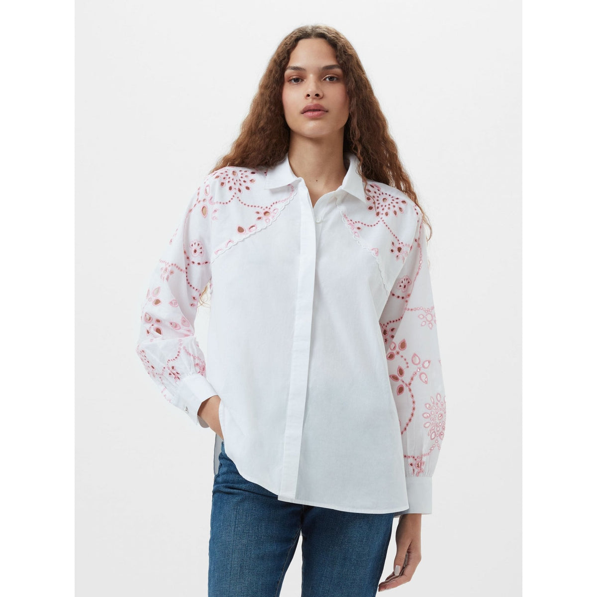 Cambria Cotton Embroidered Long Sleeve Shirt