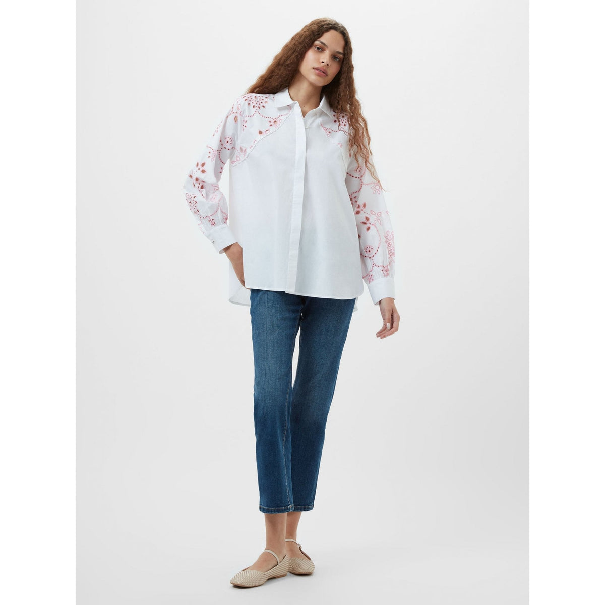 Cambria Cotton Embroidered Long Sleeve Shirt