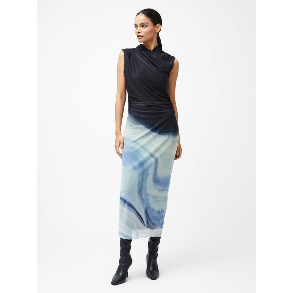Toni Wrap Neck Printed Midi Dress