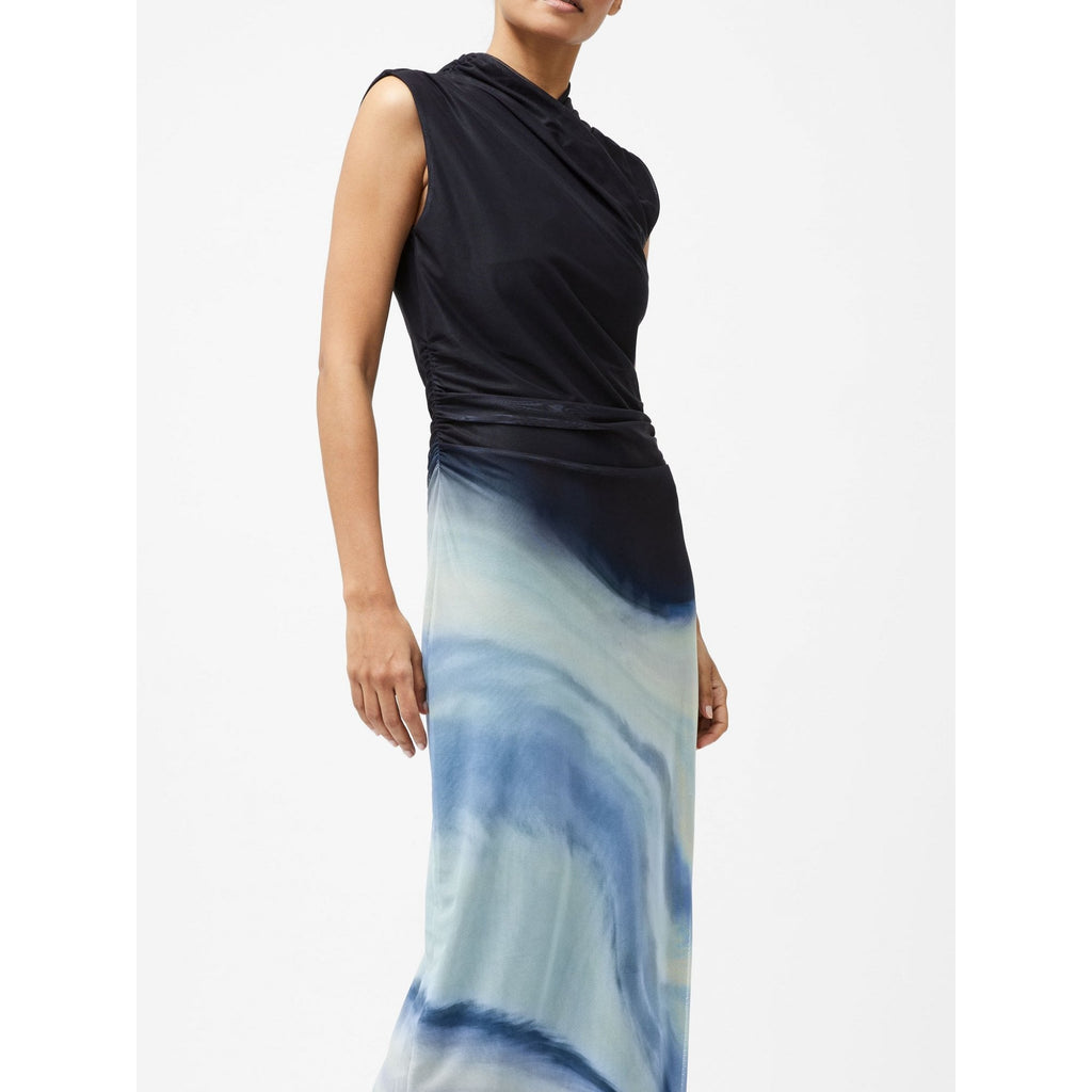 Toni Wrap Neck Printed Midi Dress
