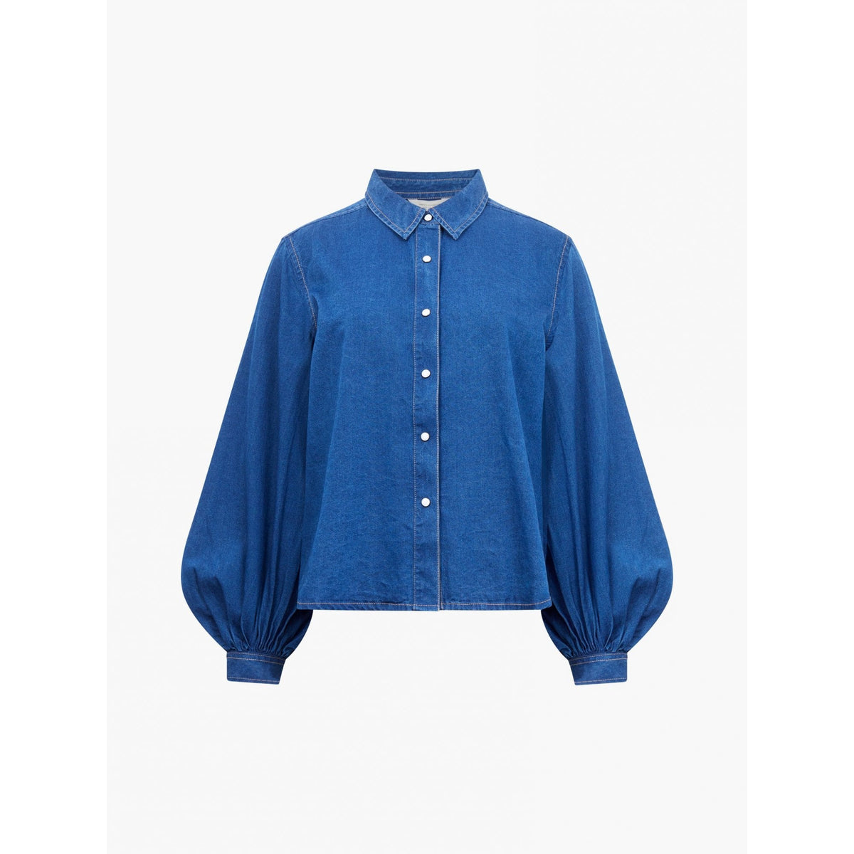 Zaves Chambray Balloon Sleeve Shirt