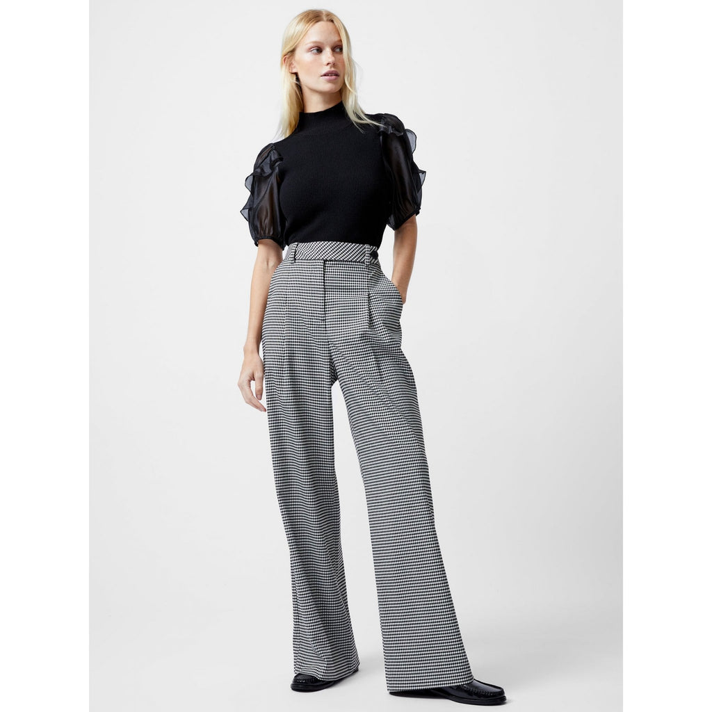 Holden Houndstooth Wide Leg Trousers