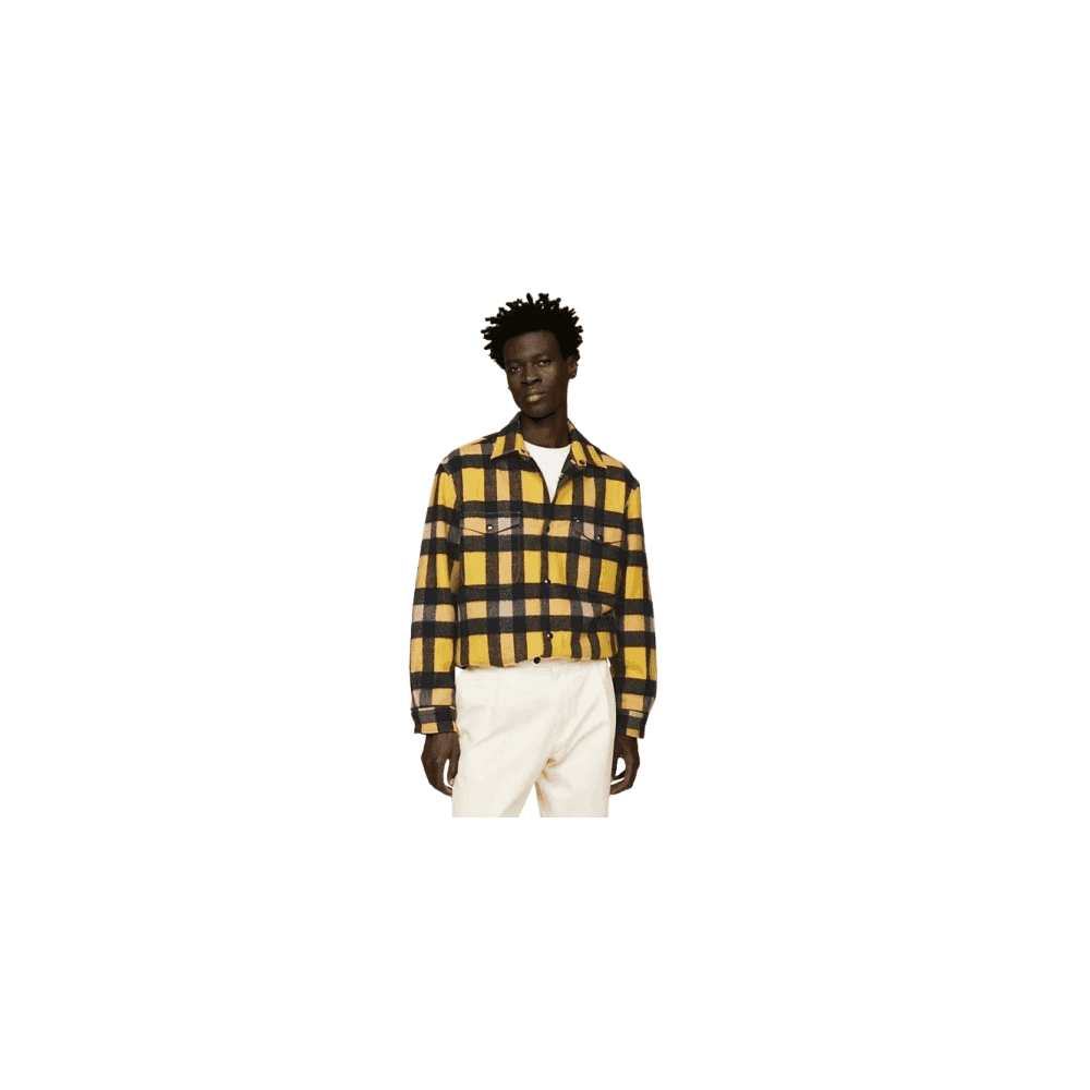 Wool Blend Check Ove