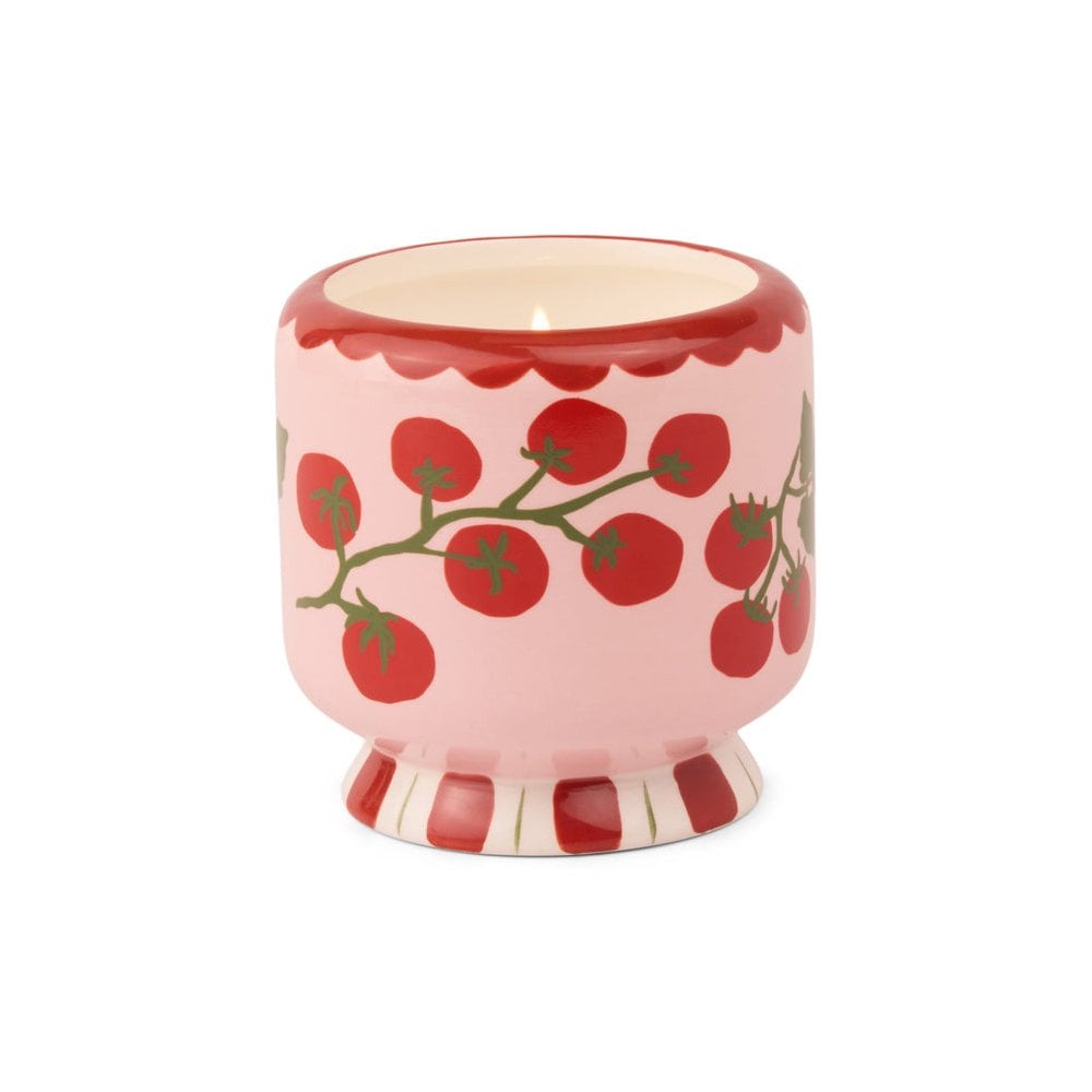 A Dopo 8 oz Handpainted "Tomato Vine" Ceramic