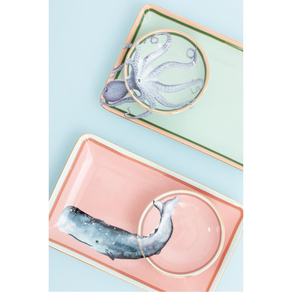 Sushi Plates with Dip Bowls (Set of 2)