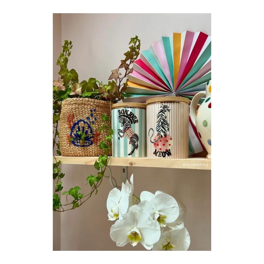 Zebra Storage Jar (Medium)