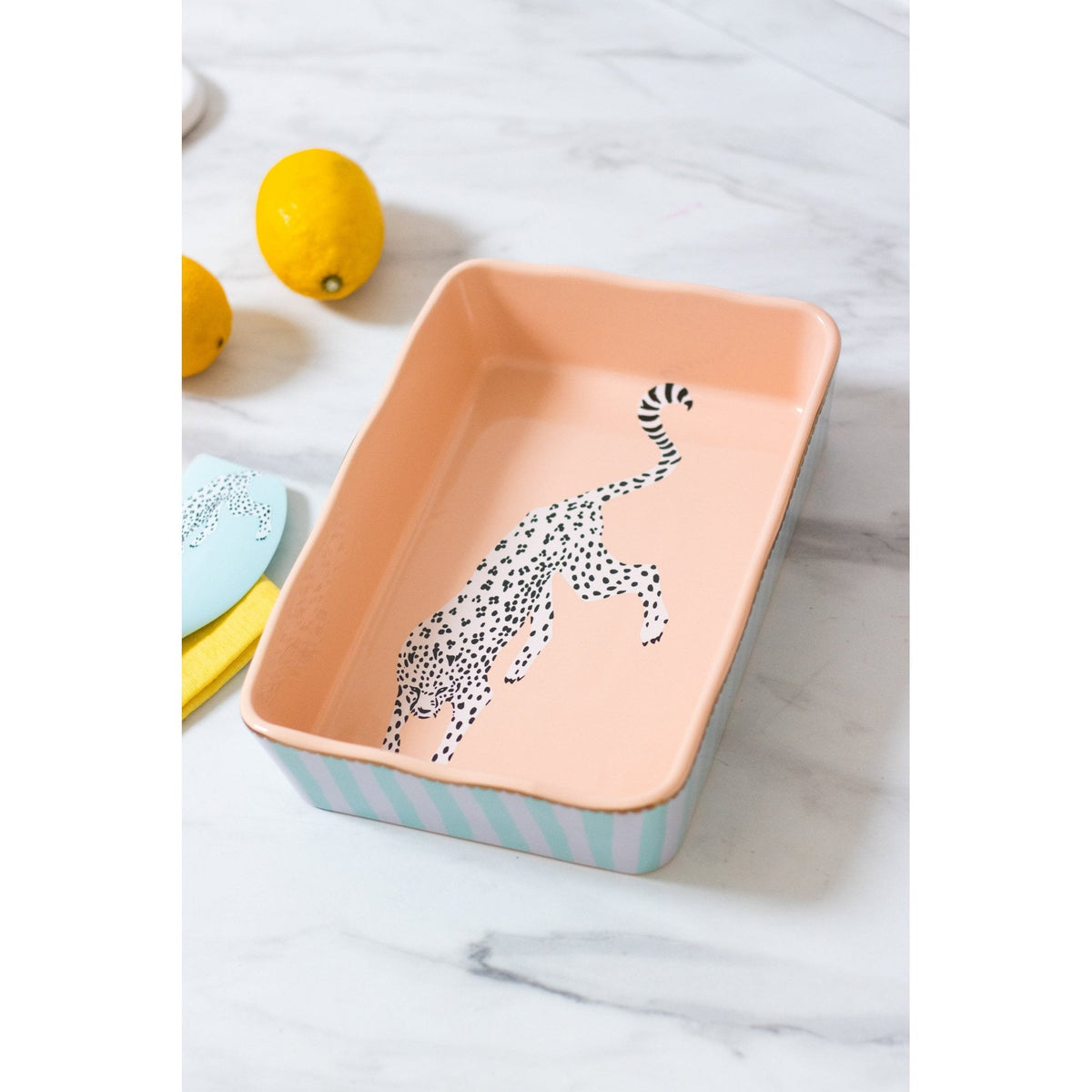 Cheetah Small Rectangular Dish