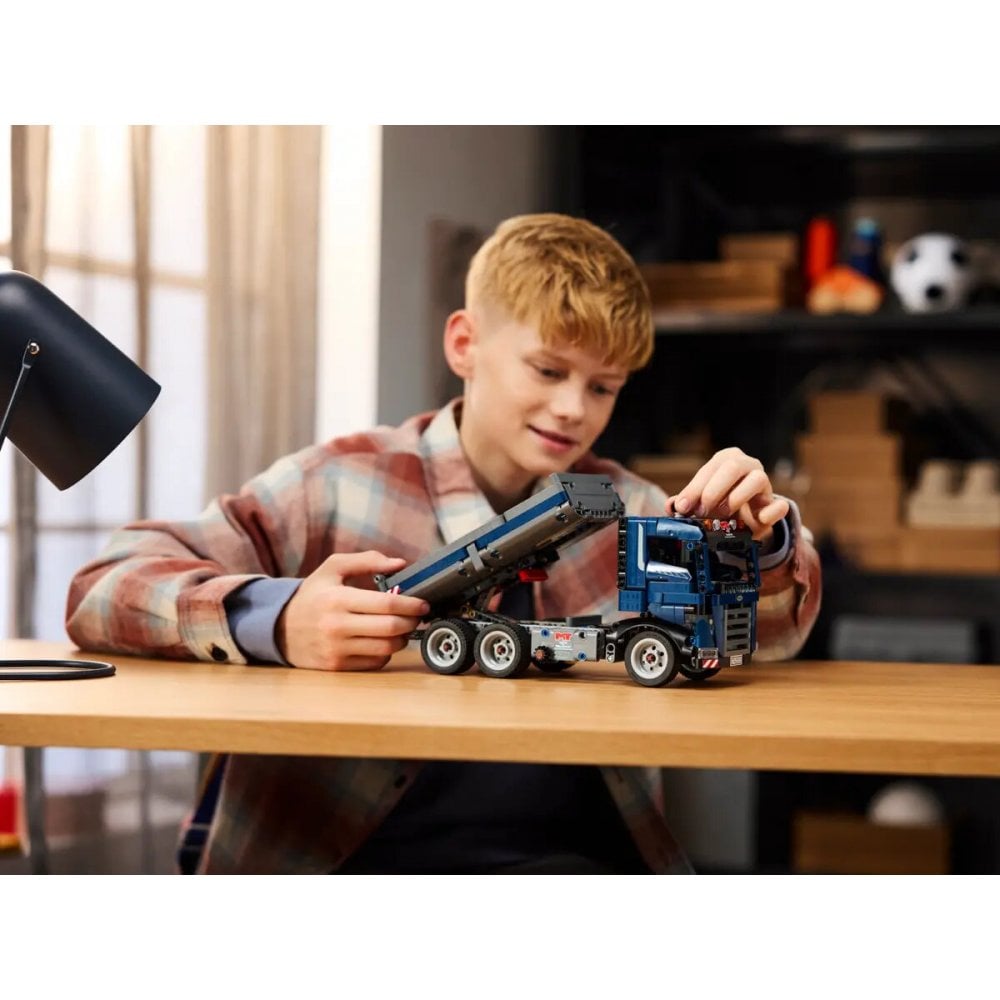Technic Tipping Dump Truck Toy with Steering