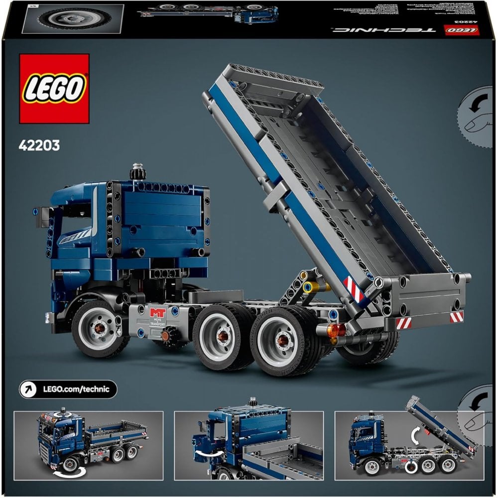 Technic Tipping Dump Truck Toy with Steering