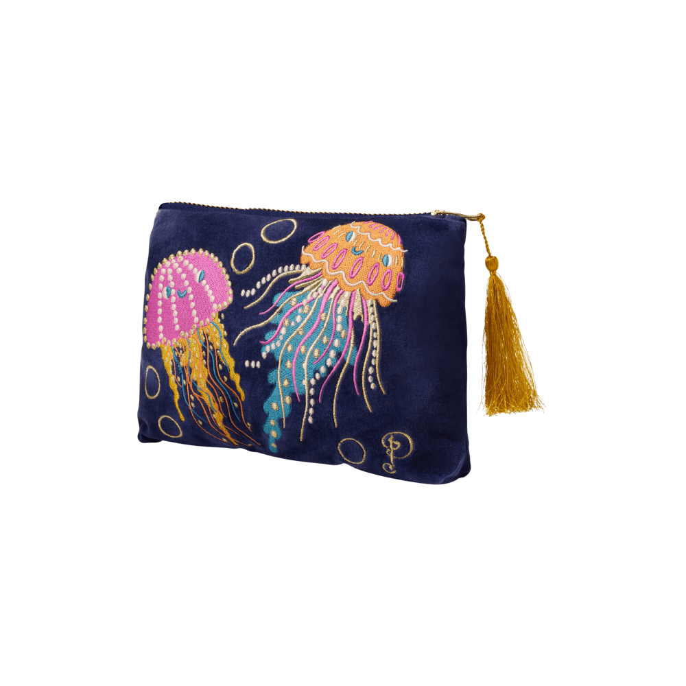 Jolly Jellies Velvet Zip Pouch