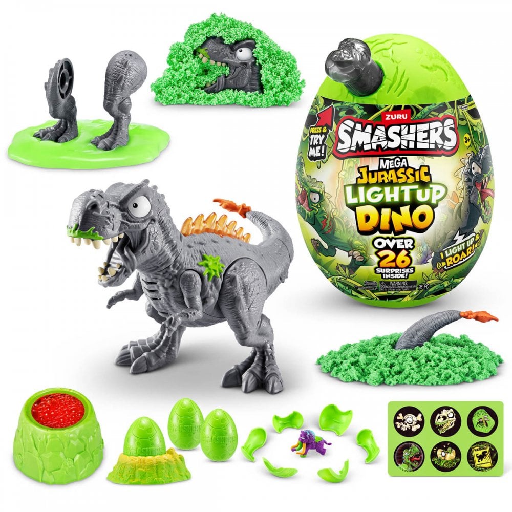 Smashers Jurassic Mega Jurassic Light Up S1 Asst